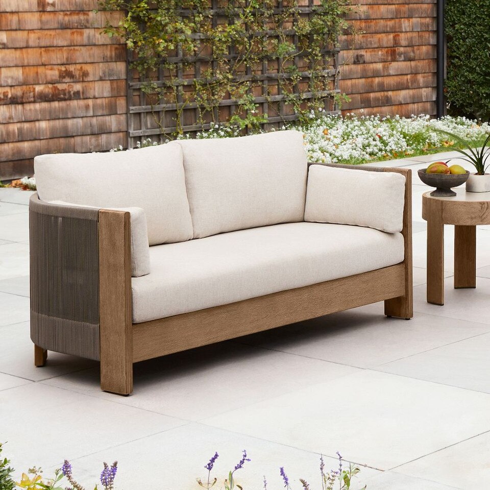 Porto Outdoor 193 cm Sofa, Driftwood West Elm Australia